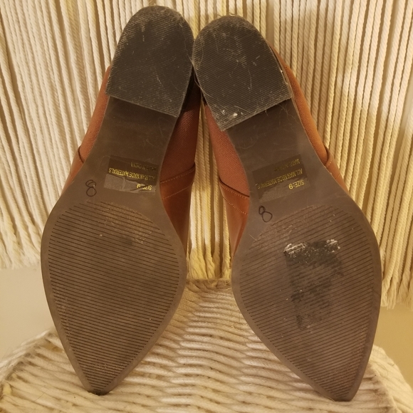 Faux leather no-back slip on booties sz 9 - Picture 3 of 6